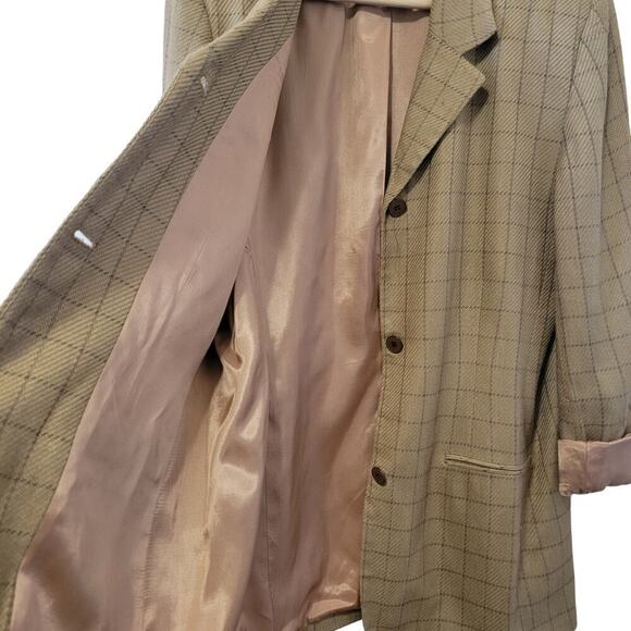 Chaus Vintage Oversized Jacket Blazer Suit Coat Checkered Pattern Women's 14 - Picture 3 of 9